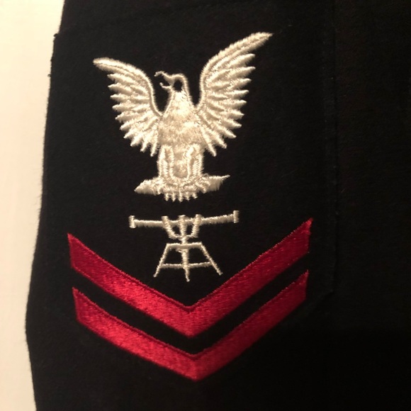 Vintage U.S. Navy wool sailor uniform pullover top - Picture 4 of 8